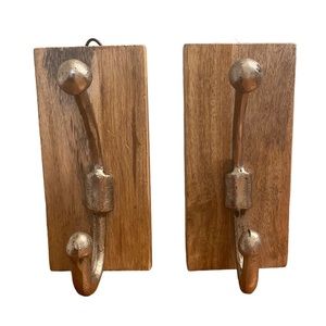 Wood Base With Rustic Hooks